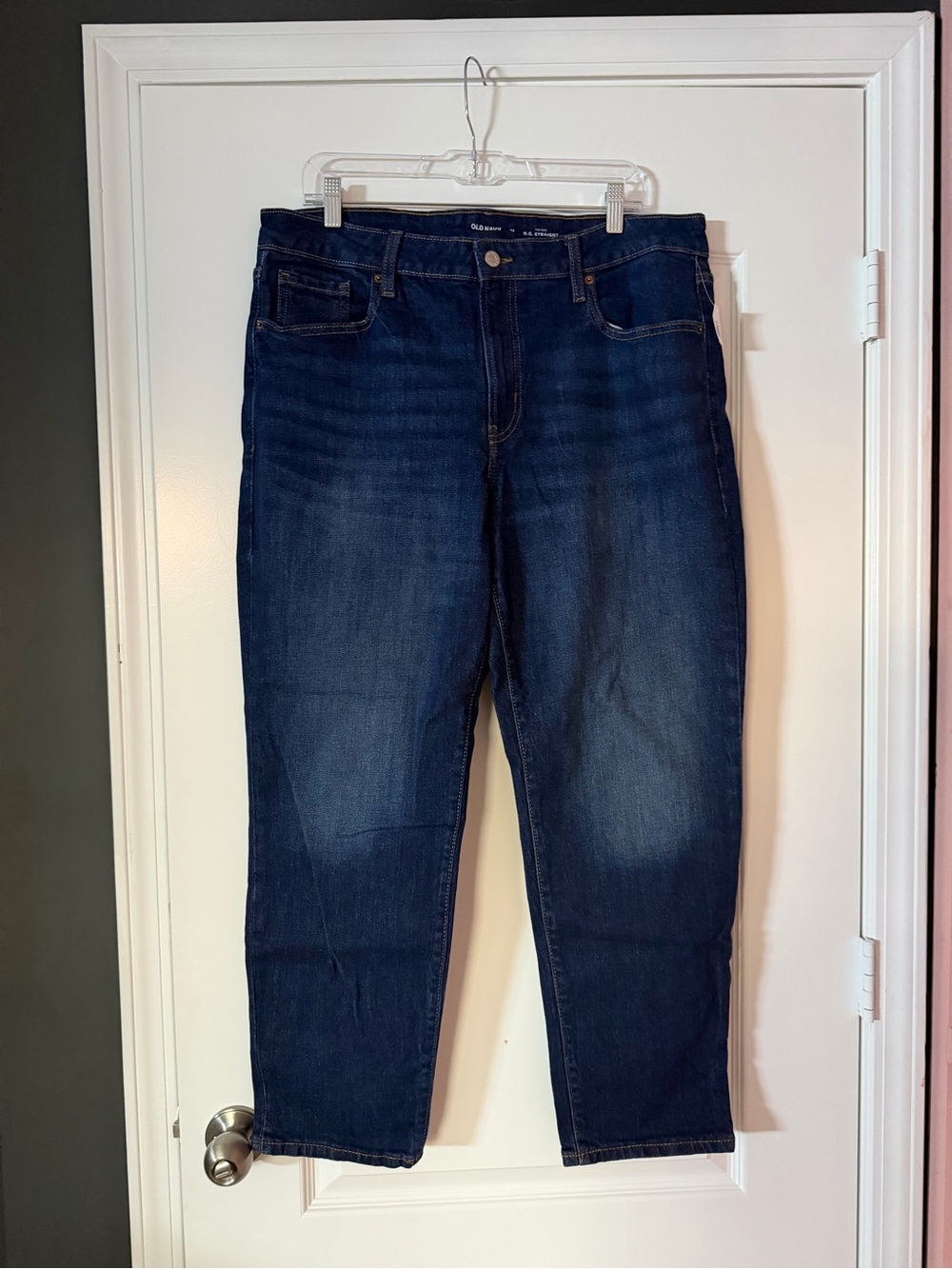Old Navy Straight Jeans in Dark Blue